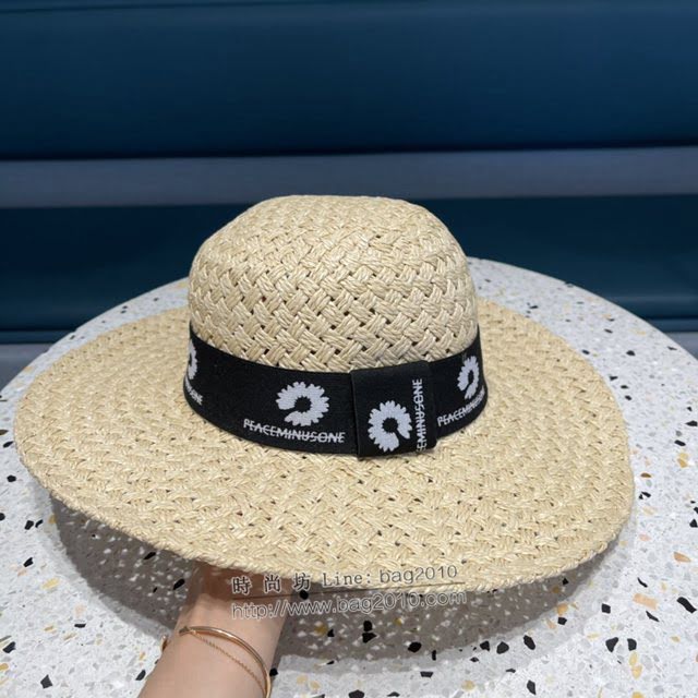 Chanel新品女士帽子 香奈兒英倫帽平頂草帽 Chanel法式度假沙灘遮陽禮帽  mm1294